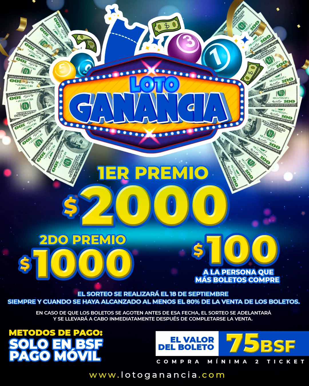 POST ganacia - Participa para ganar hasta $2.000,00 USD con nosotros